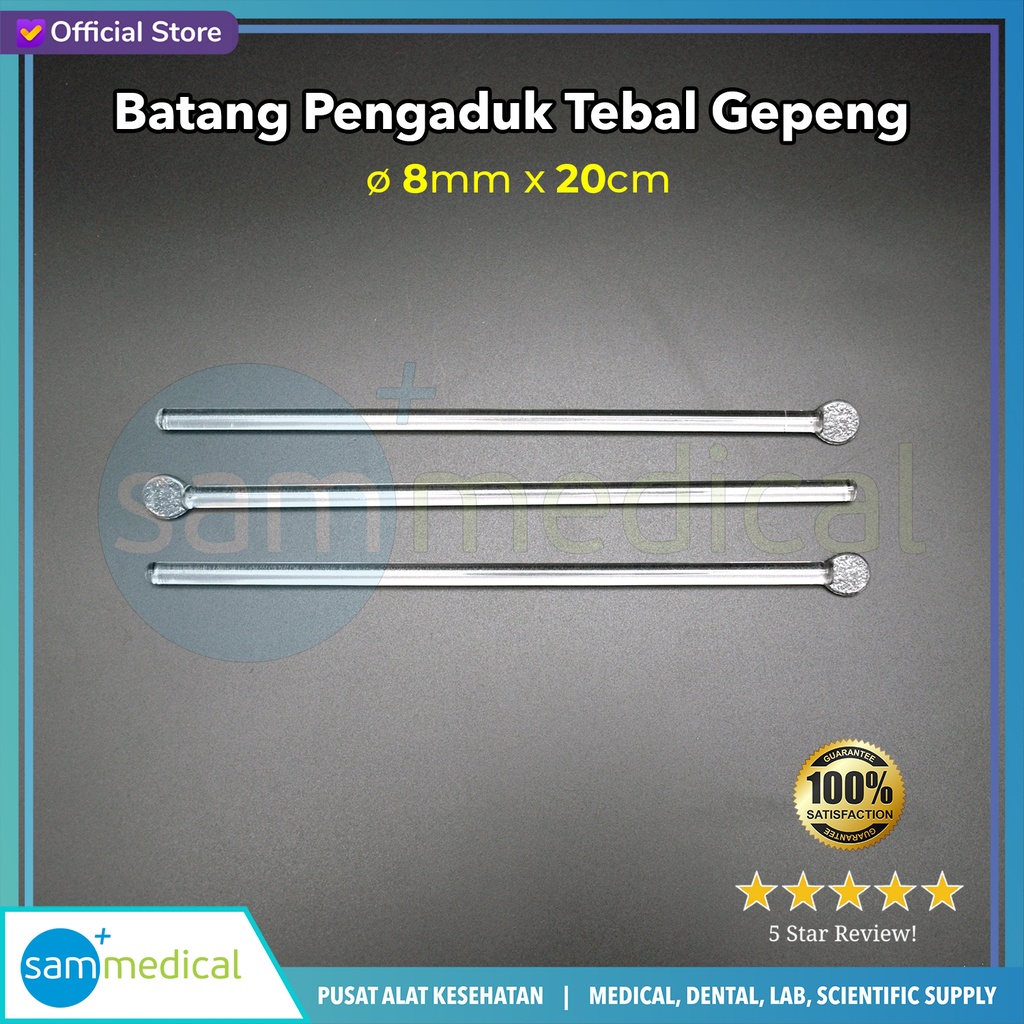 [120230822] Batang Pengaduk Tebal Gepeng 8mmx20cm