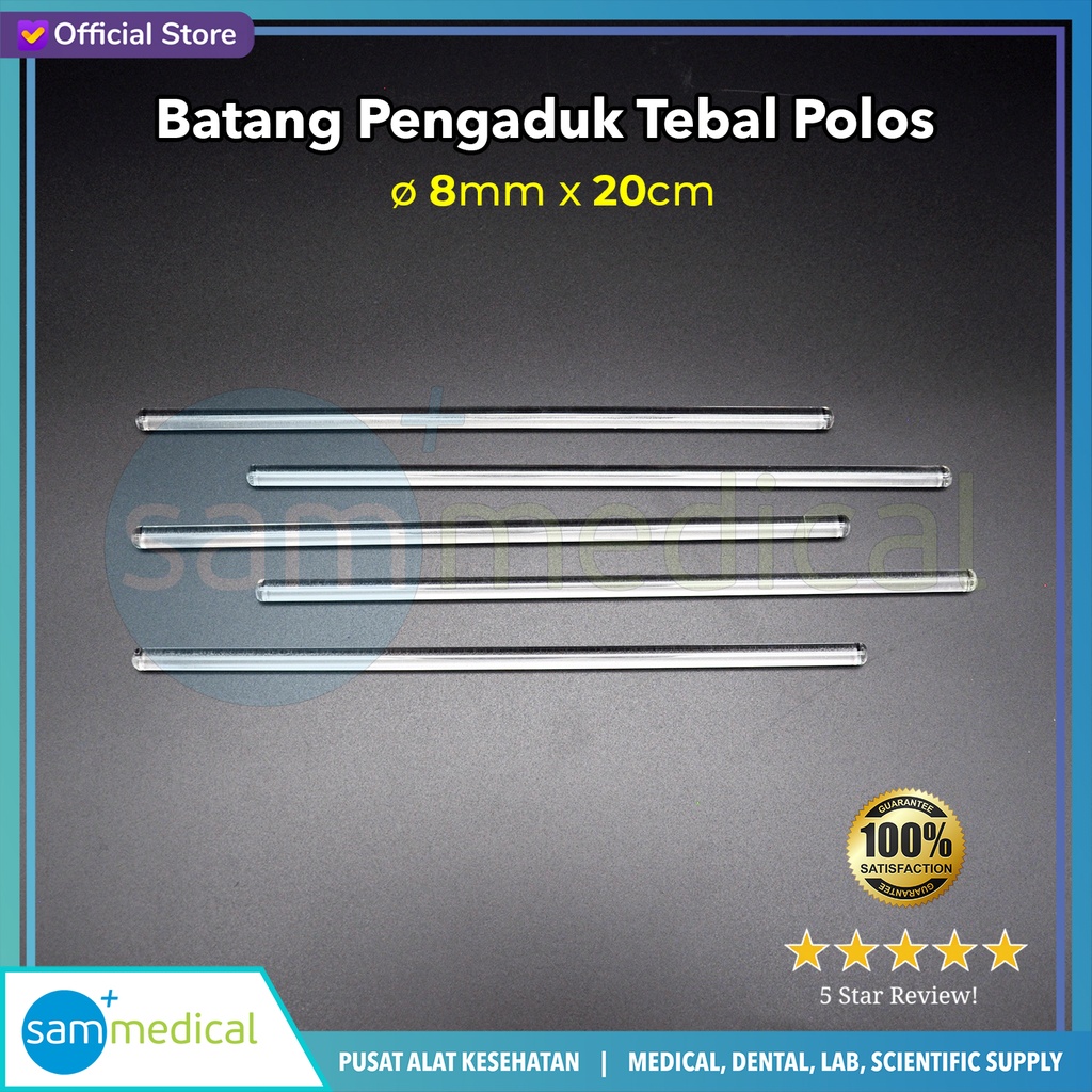 [120230823] Batang Pengaduk Tebal Polos 8mmx20cm