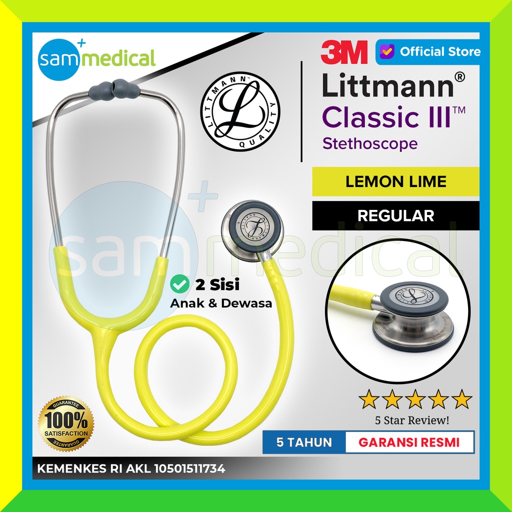 [120230946] Littmann Classic III Steth Adult Lemon Lime