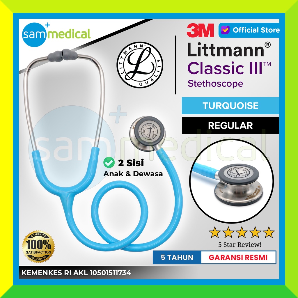 [120230947] Littmann Classic III Steth Adult Turquoise