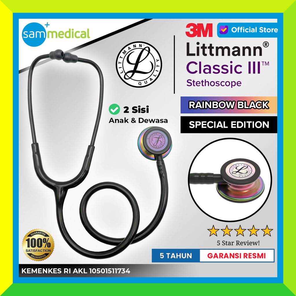 [120230950] Littmann Classic III Steth SPECIAL Rainbow Black 5870