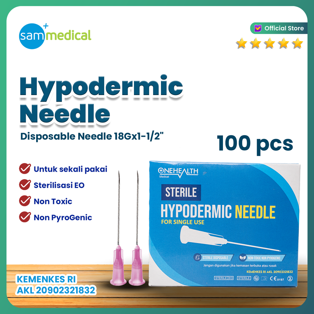 One Health Needle 18Gx1-1/2" @100pcs