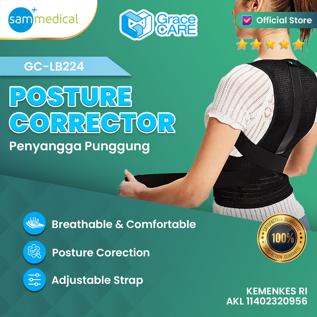 [120231050] Grace Care Posture Corrector/Penyangga Punggung GC-LB224 Size L