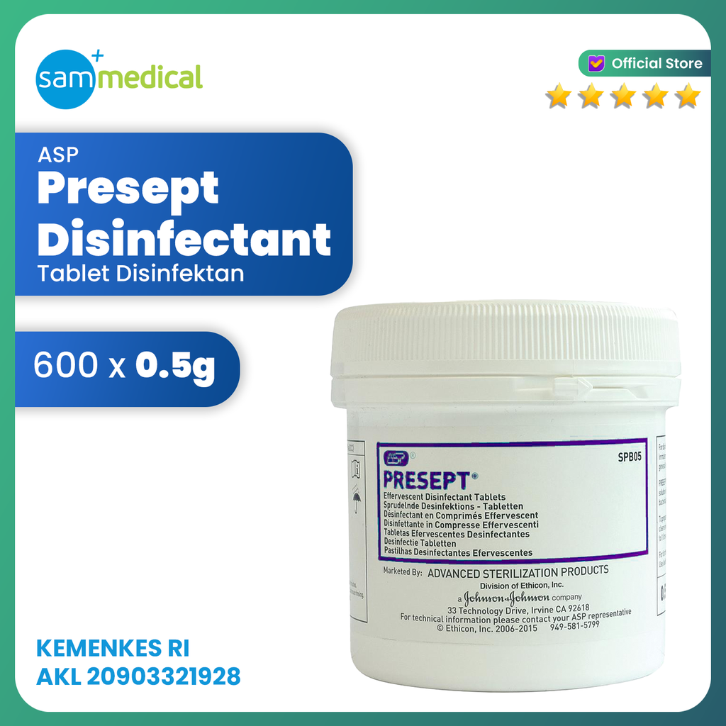 [00120150021] Presept Tablet Desinfektan 0.5 grm @600 tablet
