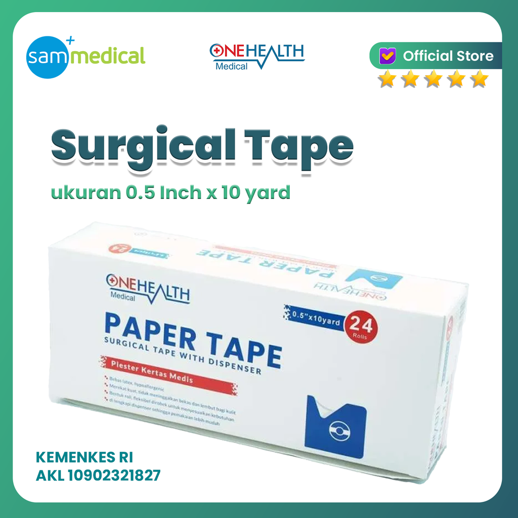 [00120230504] One Health  micropore Surgical Tape 0.5 Inch@pcs