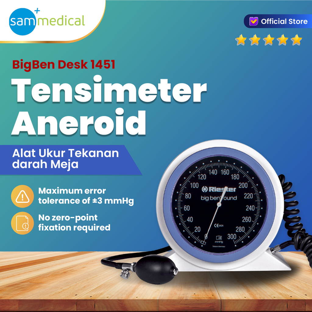 [120231100] Riester Tensimeter Aneroid BigBen Desk Meja (1451)