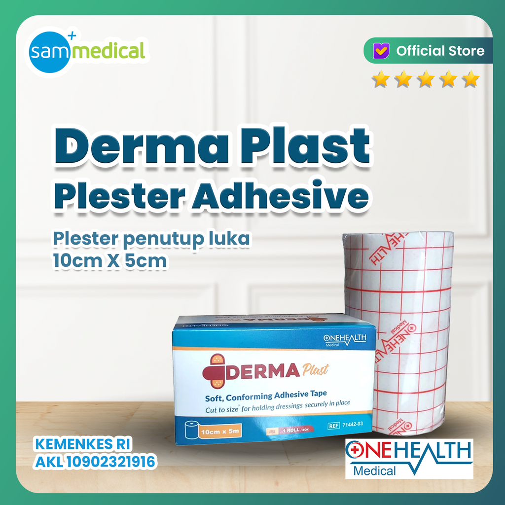 [120231137] One Health Dermaplast Plester Adhesive 10cm x 5M