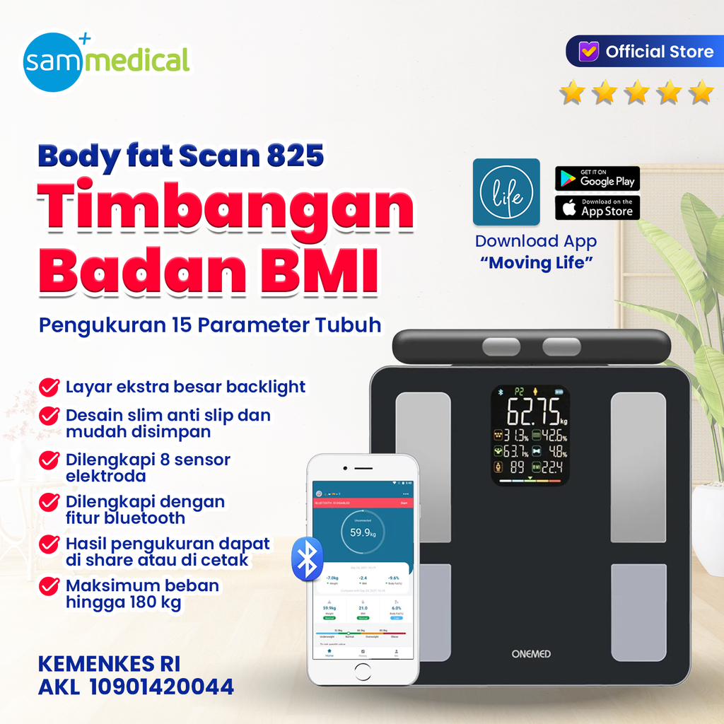 [120231154] One med Timbangan Badan Body fat Scan 825