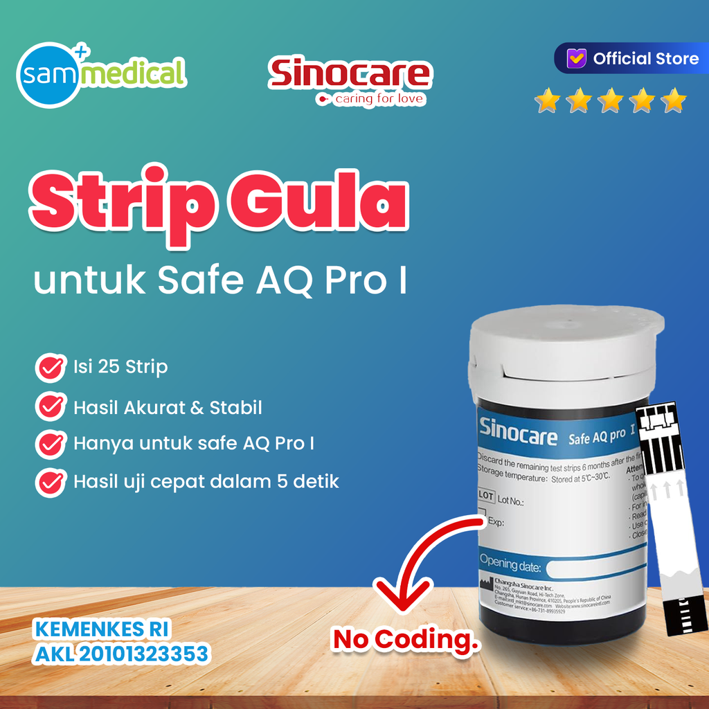 [120231178] Sinocare  Safe AQ Pro Strip@25 Pcs