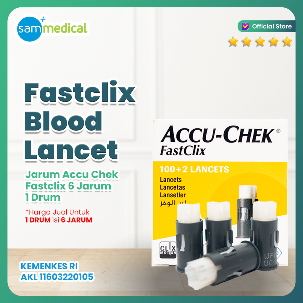 [120231180] Accu Chek Guide Jarum Fast Clix@1 (6 Pcs)
