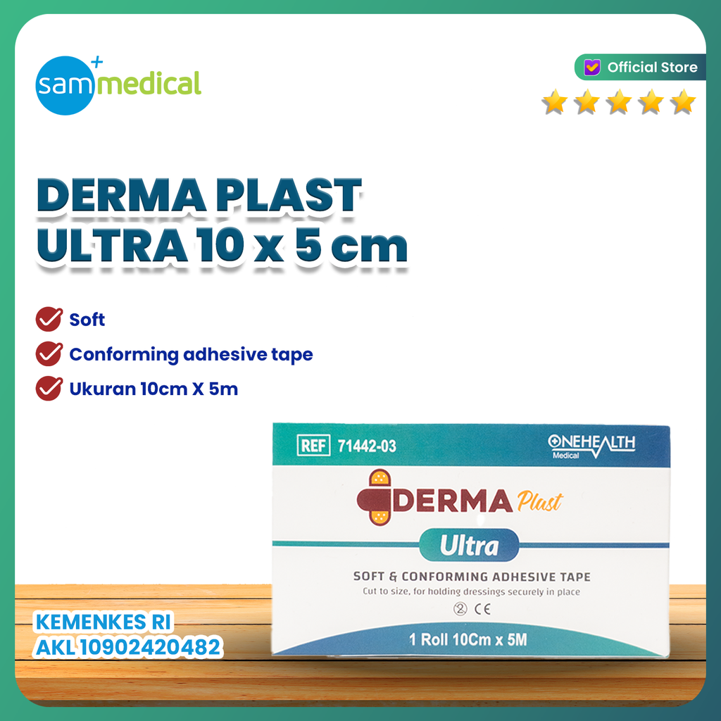 [120231213] One Health Dermaplast Plester Roll UltraAdhesive 10cm x 5M