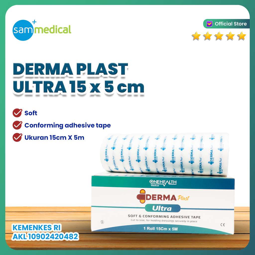 [120231214] One Health Dermaplast Plester Roll UltraAdhesive 15 CM X 5 M 