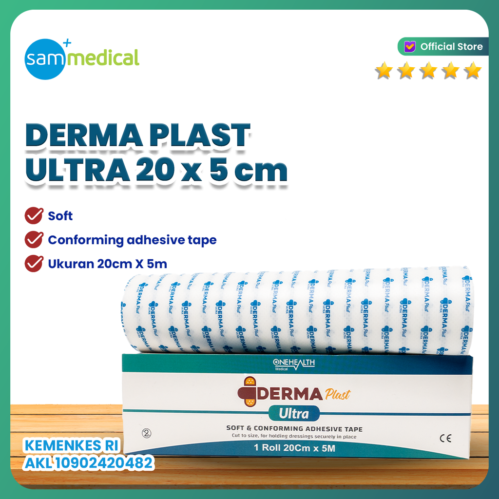 One Health Dermaplast Plester Roll UltraAdhesive 20CM X 5 M 