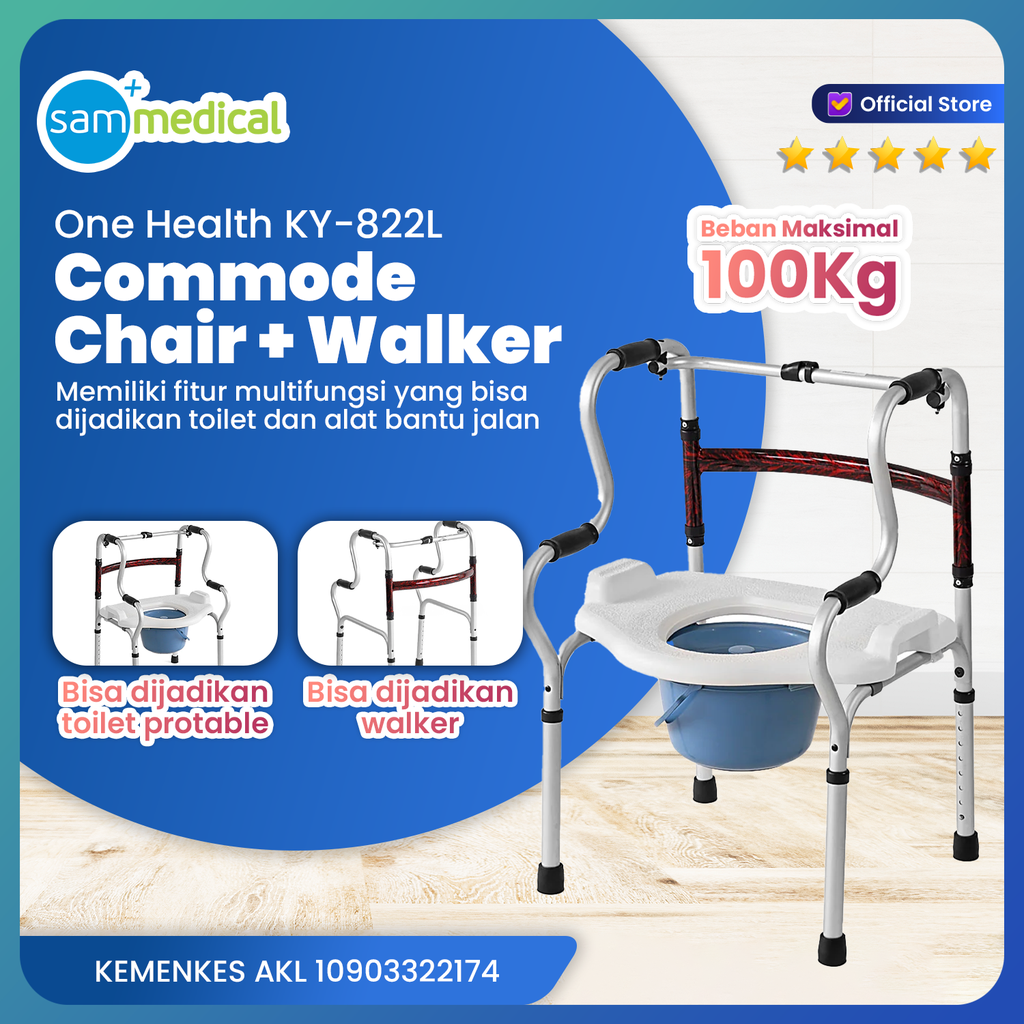 One Health Shower Commode Walker 5 in 1 KY/DY822L 