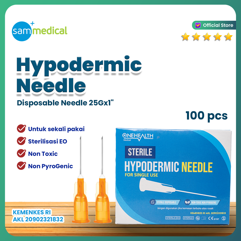 One Health Needle 25Gx1"@100pcs