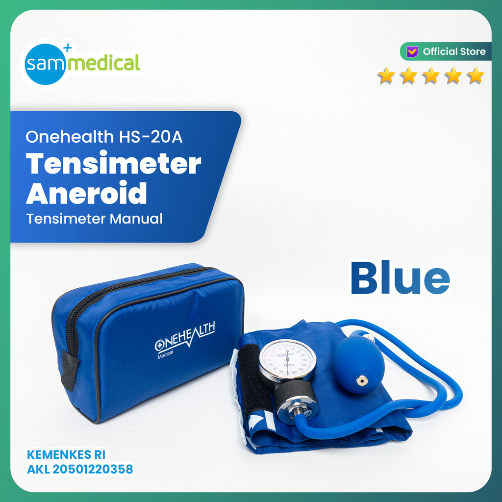 [120231279] One Health Tensimeter Aneroid HS-20A Blue