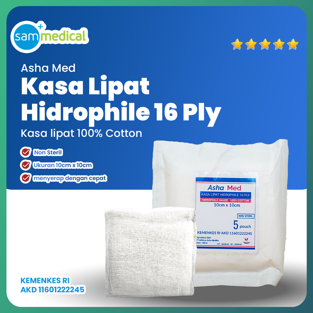 Asha Med Kasa Lipat Hydrophyl 10cm x 10cm