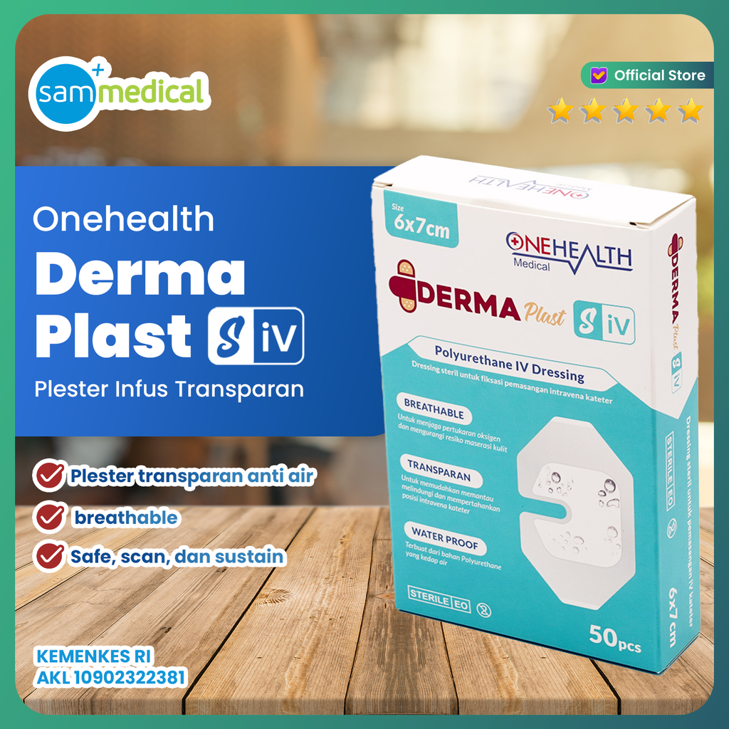 [120231307] One Health Dermaplast S IV 6 X 7 Cm@ Pcs