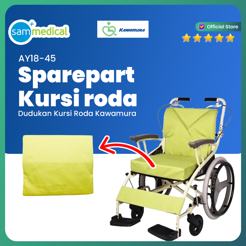 [120231312] Kawamura Spare part Dudukan Kursi Roda Hijau (AY18-45 (85)