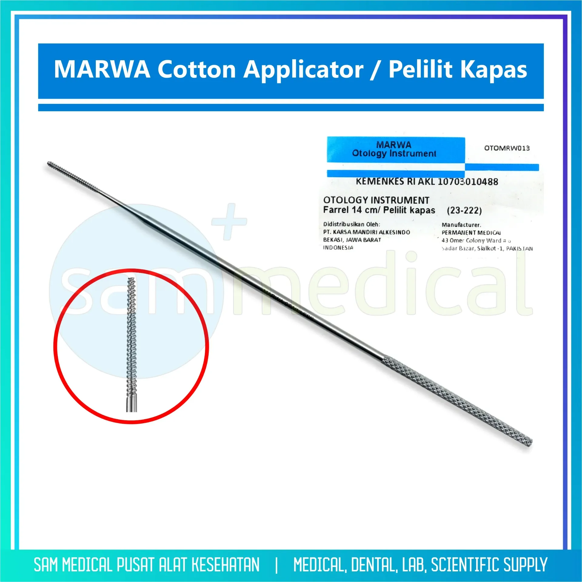 [120231328] MARWA Cotton Aplicator / Pelilit Kapas 16cm (23-224)