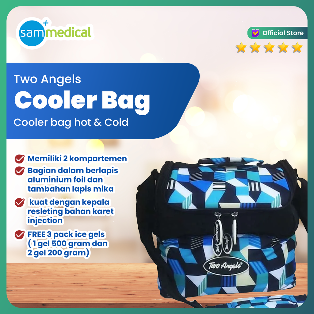 [120231372] Twoangels Cooler Bag Blue + Gel 