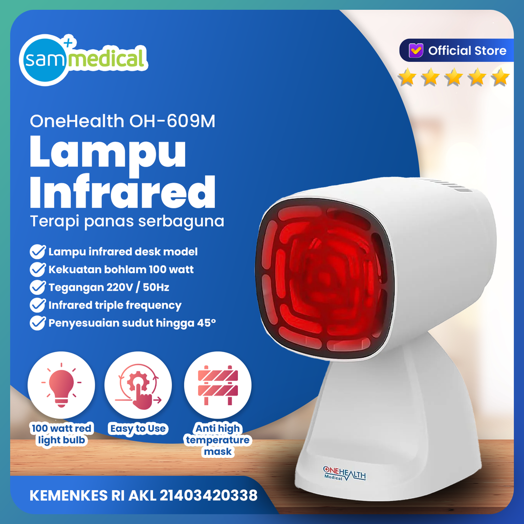 [120231377] One Health Lampu Infra Red 100 Watt OH-609M