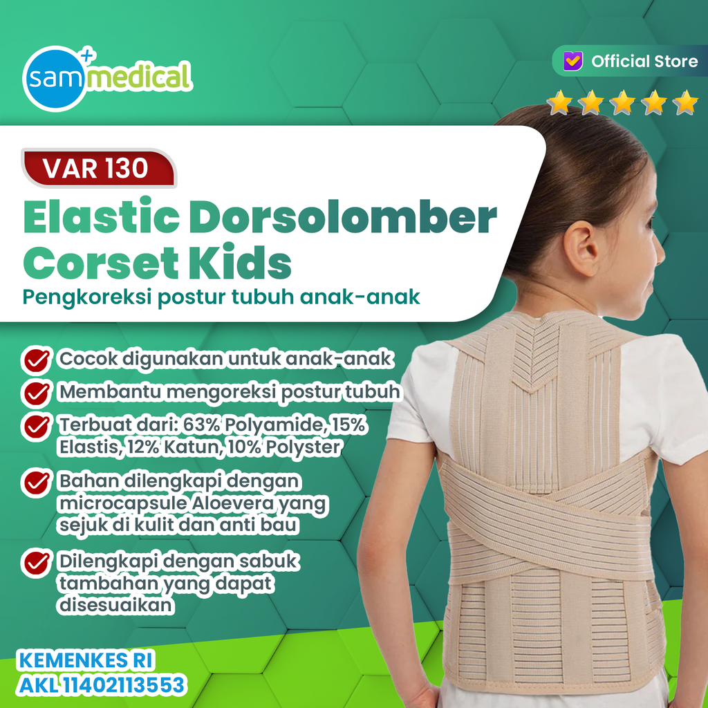[120231392] Variteks Kids Elastic Dorso Lumbar Korset VAR 130