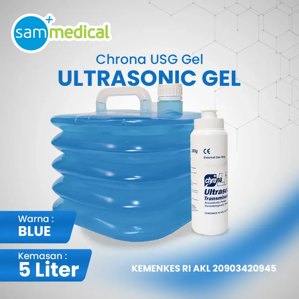 [120231417] Chrona USG Gel / Ultrasonic Gel Biru - 5 liter