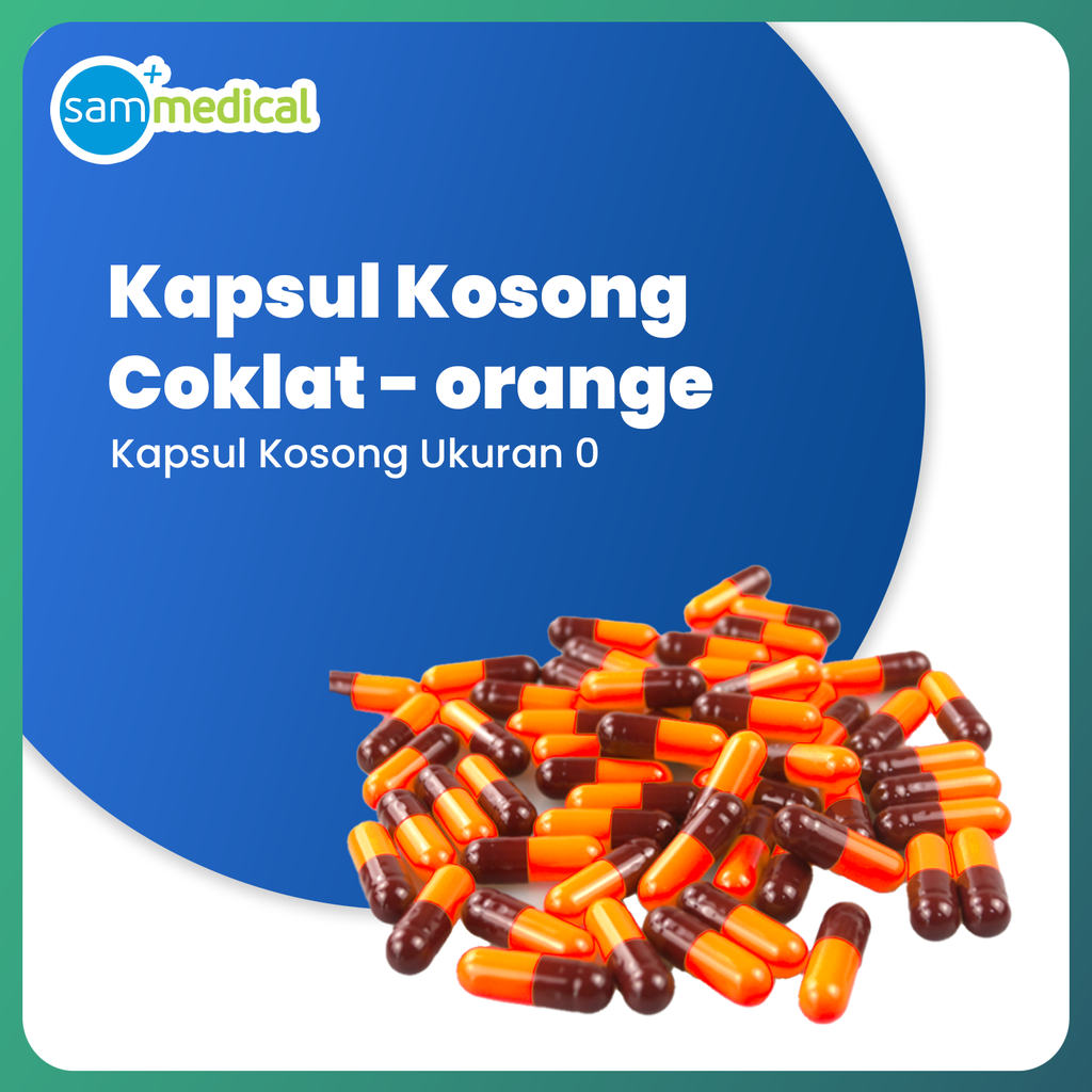 [120231443] Kapsul Kosong No 0 (500mg) - Coklat Orange