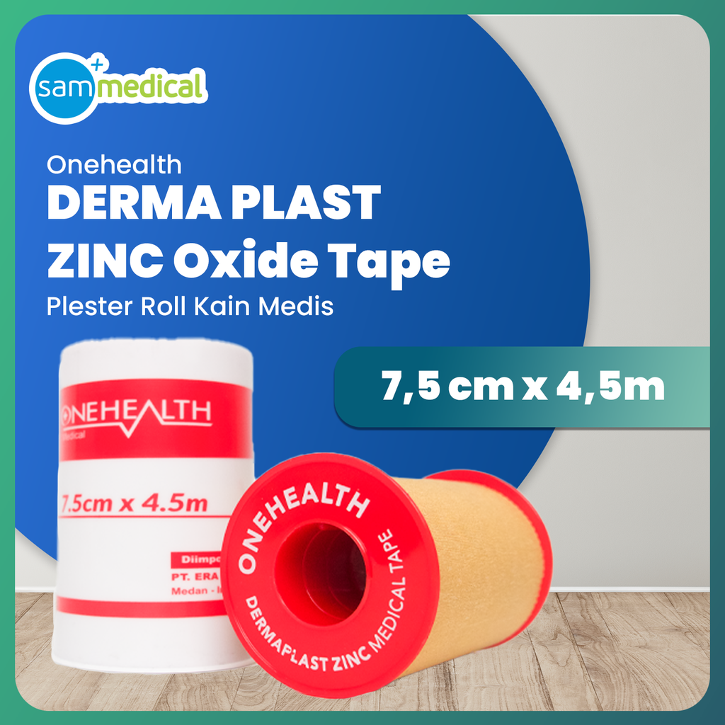 [120231451] One Health Dermaplast Medical Zinc Oxide 7,5cm X 4,5 M