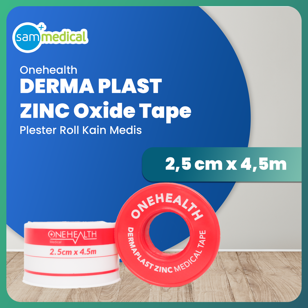[120231453] One Health Dermaplast Medical Zinc Oxide 2.5cm X 4,5 M