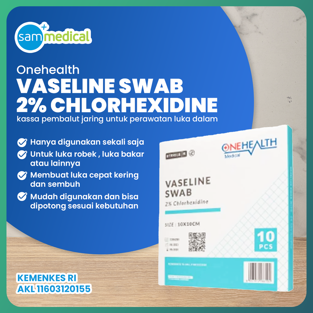 [120231502] One Health Vaseline Swab 10x10cm