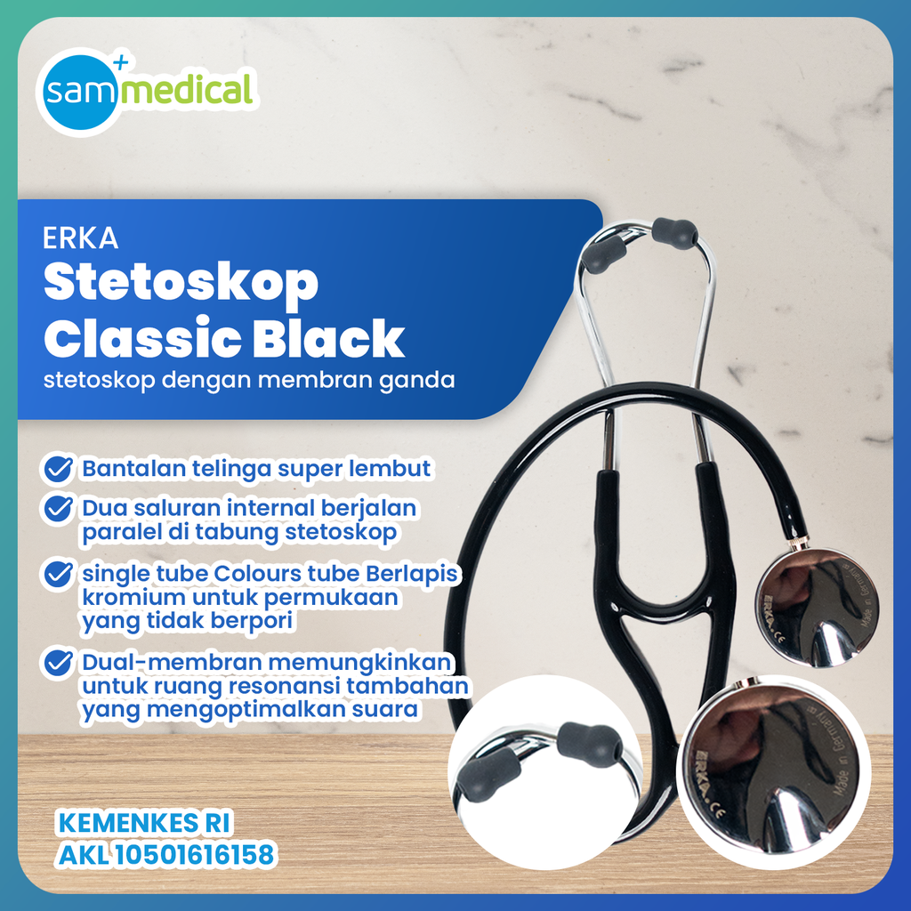 [120231530] Erka Stethoscope Classic - Black