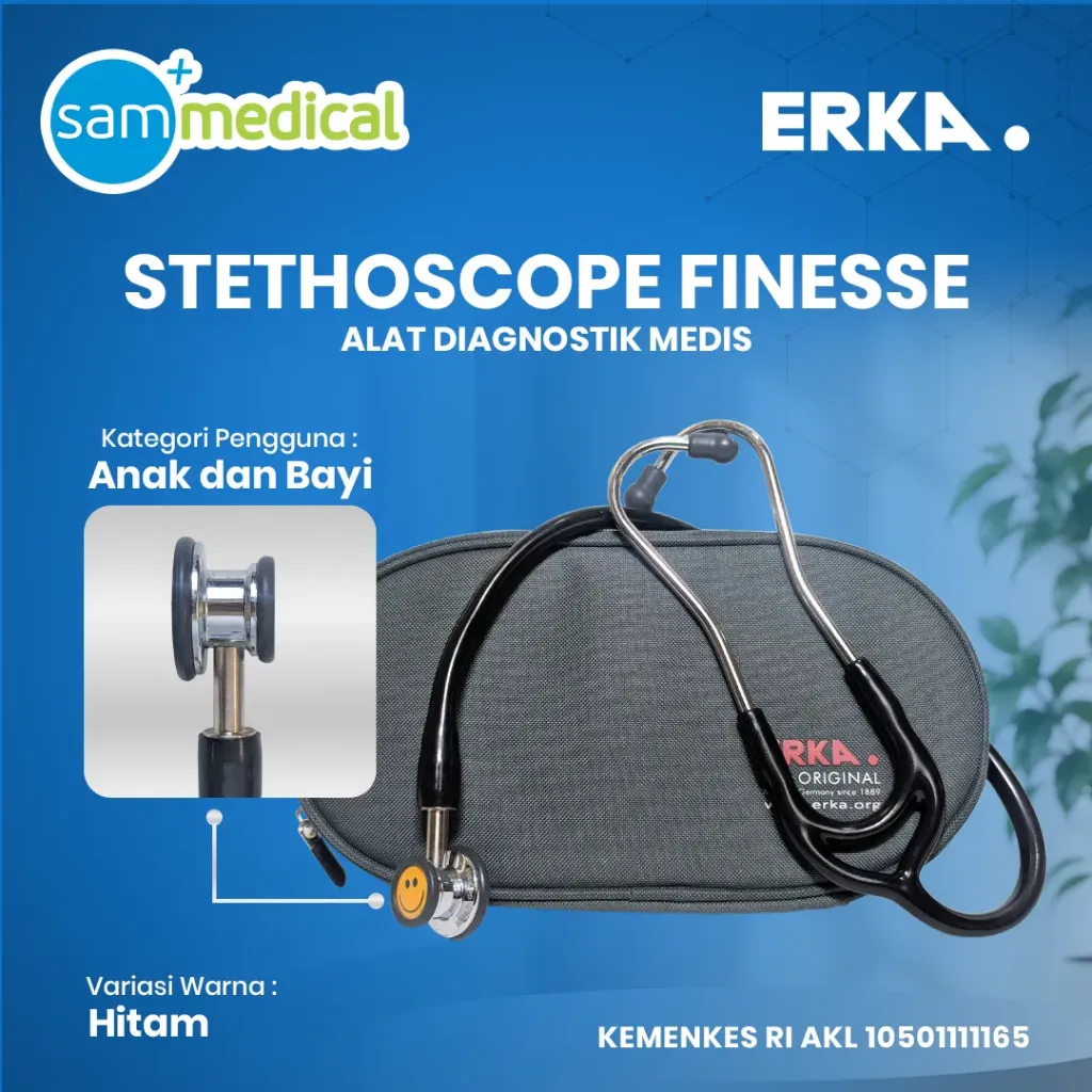 Erka Stethoscope Finesse Anak & Bayi (C&B) - Black