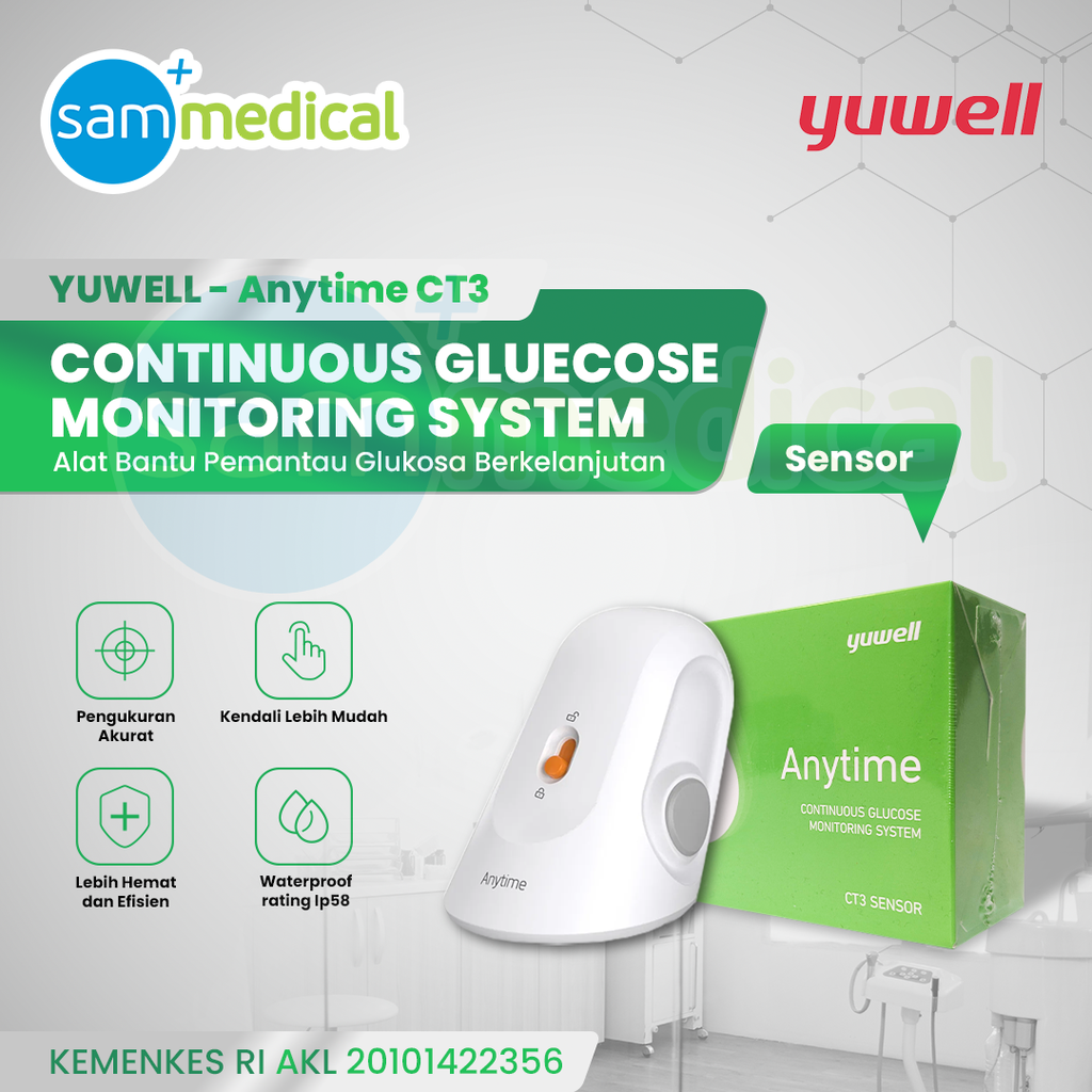 [120231544] YUWELL CT3 Anytime Continuous Glucose Monitor (CGM) Refill