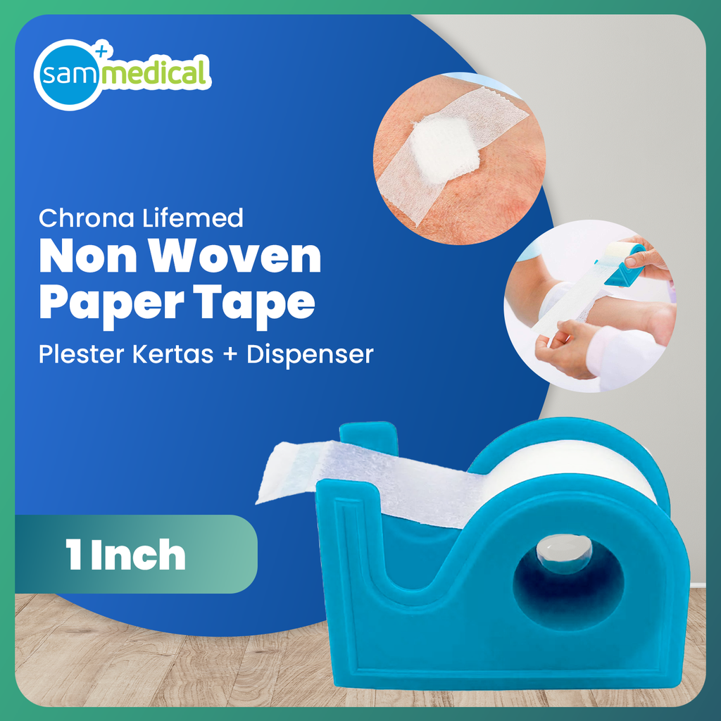 [120231553] Chrona Lifemed Non Woven Paper Tape With Dispenser 1 Inch