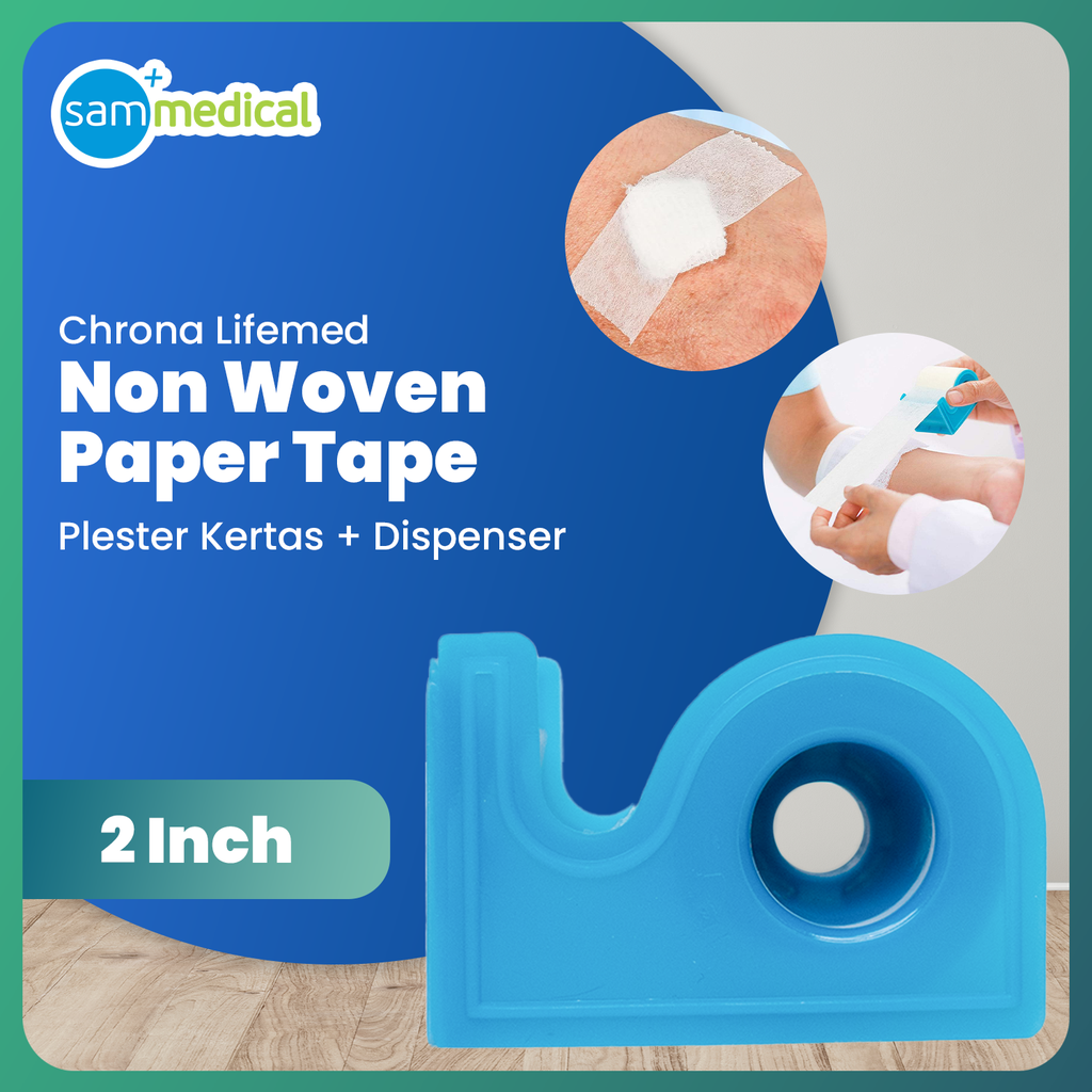 [120231554] Chrona Lifemed Non Woven Paper Tape With Dispenser 2 Inch