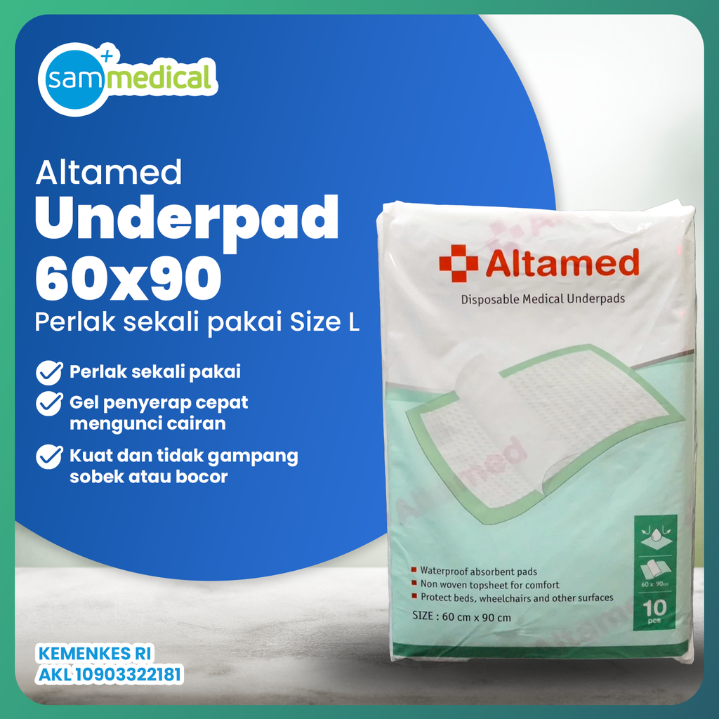 [120231578] Altamed Underpad 60x90 Size L @10pcs