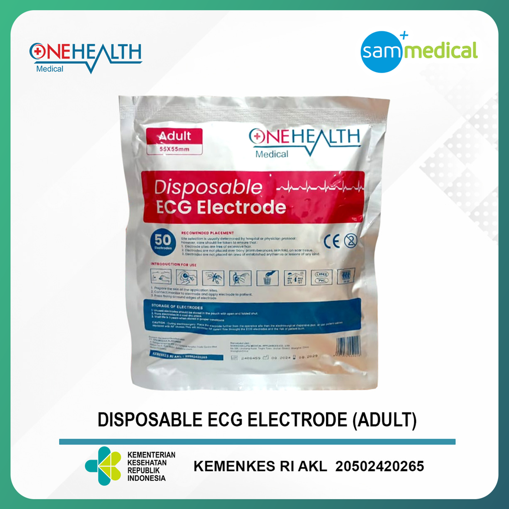 [120231581] One Health  ECG/EKG Electrode Dewasa @50pcs