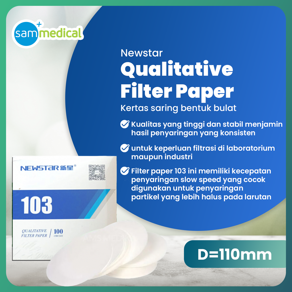 [00220150067] Newstar Kertas Saring 103 (D=110mm) @100lembar