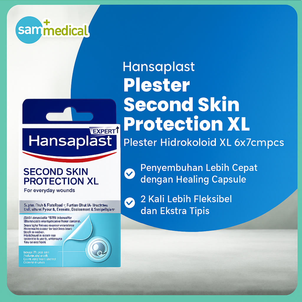 [120231647] Hansaplast Hidrokoloid Second Skin Protection XL 6x7cm@pcs