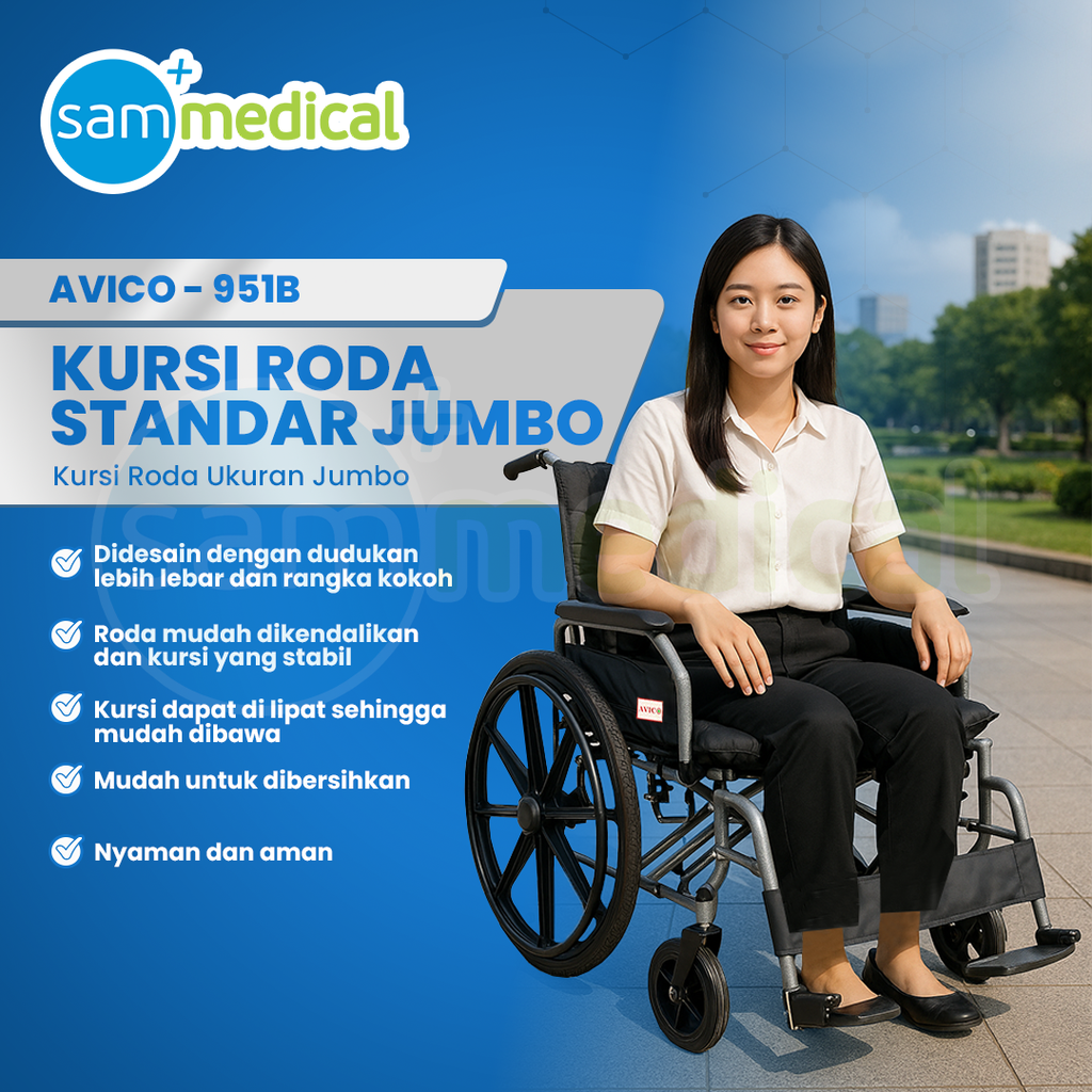 [120231664] Avico Kursi Roda Allum Warna Jumbo - 951B Hitam