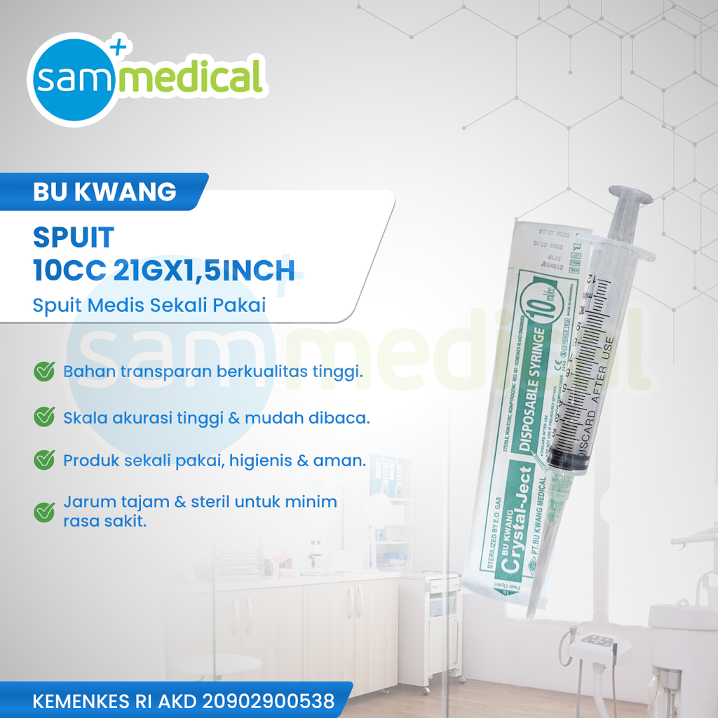 Bu Kwang Spuit 10cc 21Gx1,5inch