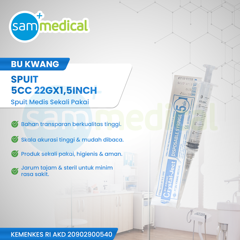 Bu Kwang Spuit 5cc 22GX1,5inch