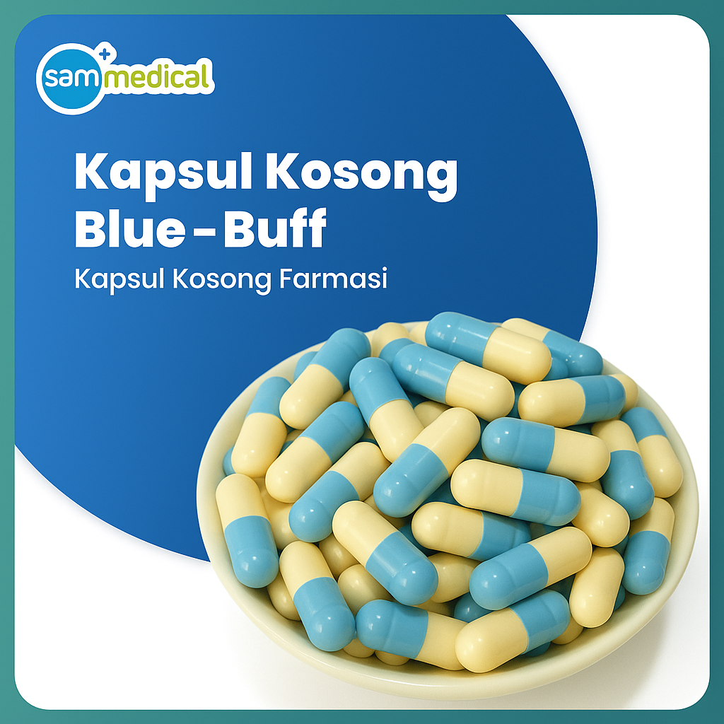 Kapsul Kosong No 0 (500mg) - Blue Buff
