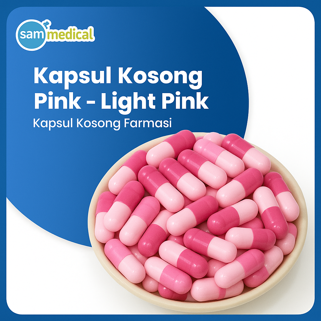 Kapsul Kosong No 0 (500mg) - Pink L Pink