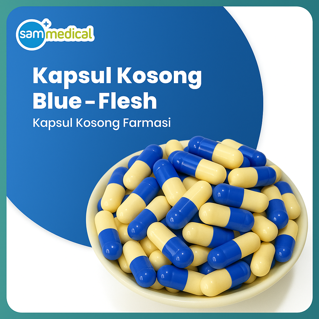 Kapsul Kosong No 0 (500mg) - Blue Flesh
