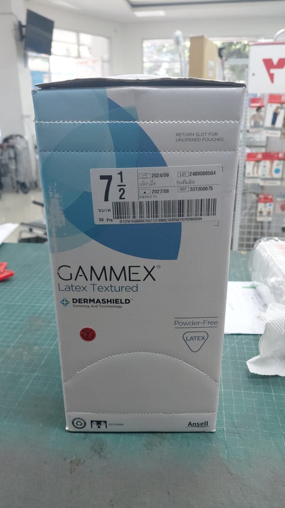 Ansell Gammex Steril Latex Powder Free TEXTURED Size 7.5