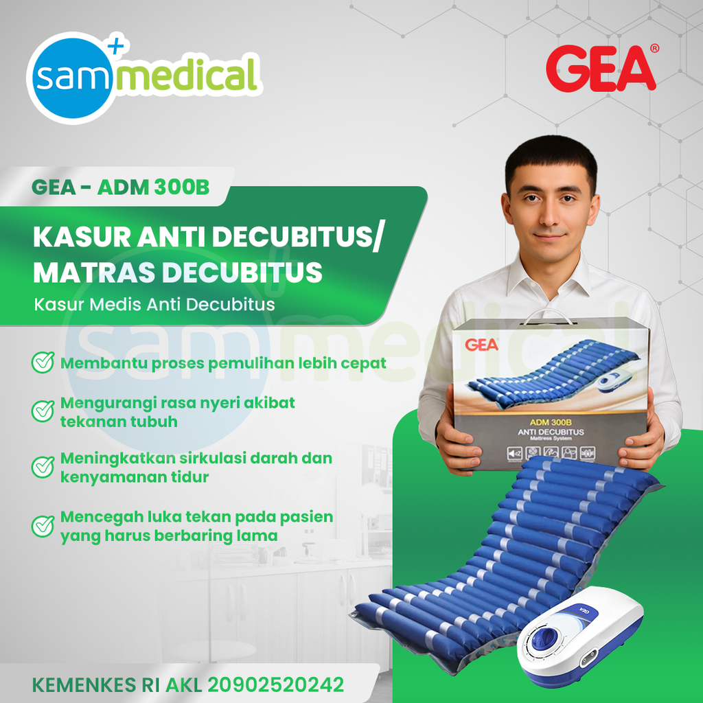 [120231744] GEA Kasur Anti Decubitus / Matras Decubitus ADM 300B (Blue)