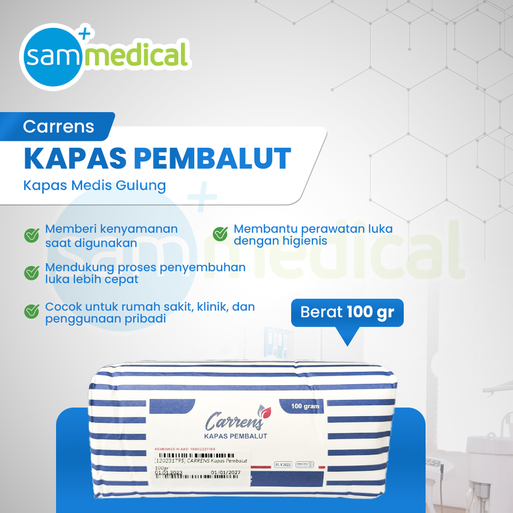 [120231795] CARRENS Kapas Pembalut 100gr